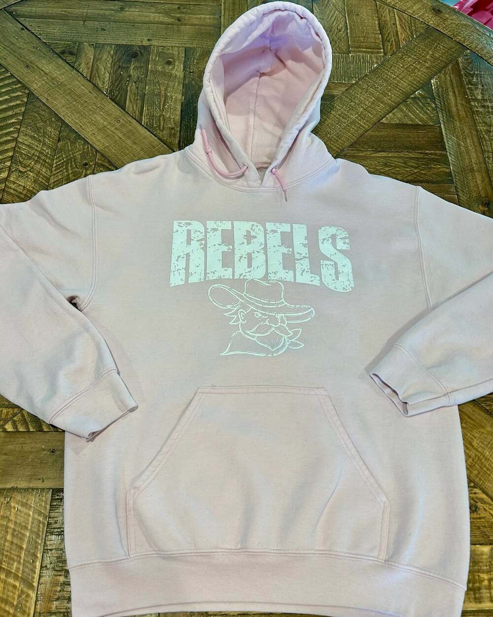 Gildan Heavy Blend Ole Miss Rebels Hoodie Size M Pink